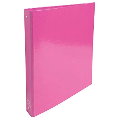 Bild av Exacompta ref. 519296E kartong med 10 hårda pärmar Iderama 4 runda ringar diameter 30 mm rygg 40 yttermått: 32 x 26 cm format för arkivering A4 Färg: rosa