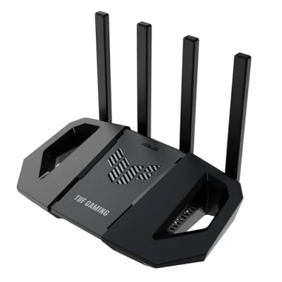 Bild av ASUS TUF Gaming BE6500 Dual Band Wi Fi 7 (802.11be) Utdragbar spelrouter (4 x 2,5 GbE portar, 3 stegs portvidarekabel, Smart Home Master, AiMesh stöd, AiProtection Pro)