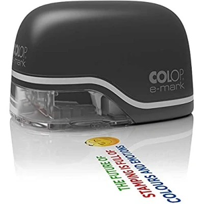 Bild av COLOP e mark 600 dpi Svart Bärbar Mobil Hand Skrivare (600 mAh Li Ion Batteri, USB/Wi Fi) för Flerfärgad Utskrift 1 Bit