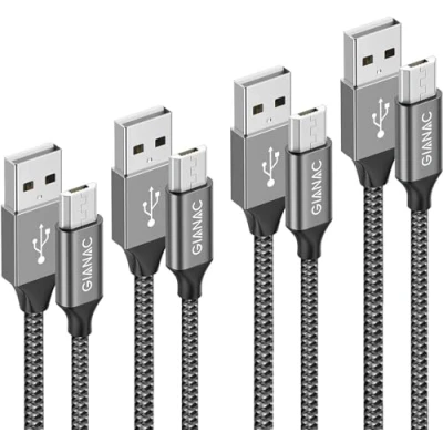 Bild av Micro USB Cable 4Pack 0.5M 1M 2M 3M Android Charger Nylon Lead Fast Charging for S7 S6 S5 J7 J5 J3