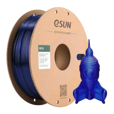 Bild av eSUN PETG Filament 1.75mm, 3D skrivarfilament, Dimensionell Noggrannhet +/ 0.05mm, 1KG Spole (2.2 LBS) tryckmaterial för skrivare, Blå