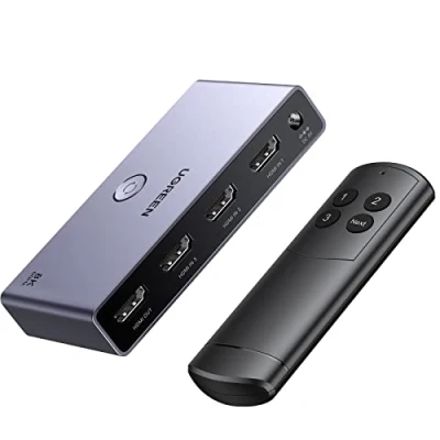 Bild av UGREEN HDMI 2.1 Switch 8K@60Hz Splitter 3 in 1 out Stöd VRR &amp; ALLM, Dolby Vision, Kompatibel med PS5, Xbox, Apple TV, DVD Spelare