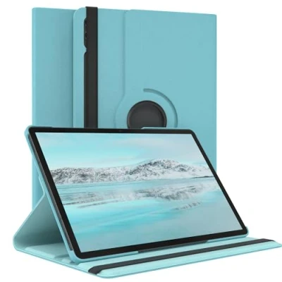 Bild av EAZY CASE Fodral för surfplatta Samsung Galaxy Tab S9 Plus Skyddsfodral 12,4 tum Rotationsfodral att ställa den upp Vändbart 360 roterbart med ståfunktion Konstläder Blå