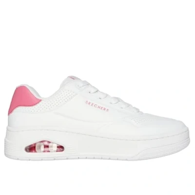 Bild av Skechers dam Uno Courted Style Sneaker, Vit och rosa Dlth, 39 EU