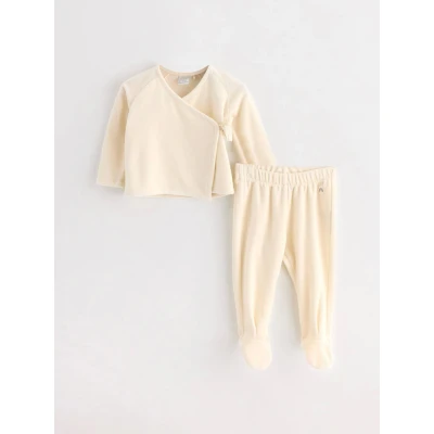 Bild av Lindex Unisex SET Kofta för barn, Storlek: 68, Light beige