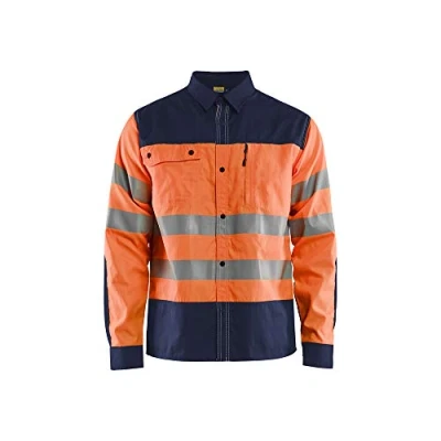 Bild av VARSELSKJORTA 3255 1817 VARSEL ORANGE/MARINBLÅ XL Beijerbygg Byggmaterial