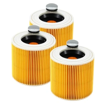 Bild av Paket med 3 filter för Kärcher WD3 dammsugare WD1, WD2, WD3, MV3, MV2 SE4001 SE4002 MV3、MV2、A、K、KNT、NT、SE、VC Passar även