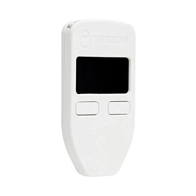 Bild av Trezor One Cryptocurrency Hardware Wallet The Most Trusted Cold Storage för Bitcoin, Ethereum, ERC20 och många fler (vit)