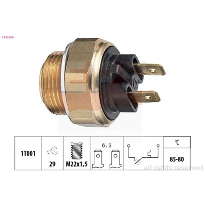 Bild av EPS 1.850.018 Interrupteur de température, ventilateur radiateur M22x1,5 Made in Italy OE Equivalent CITROËN: CX 1, Visa 3/5 portes