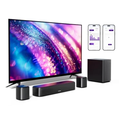 Bild av ULTIMEA 5.1ch Sound Bar för Smart TV, Virtual Surround System App Control, Home Theater System, TV Soundbar med Subwoofer, 2 högtalare, Peak Power 250W, OPT/AUX, Aura A30