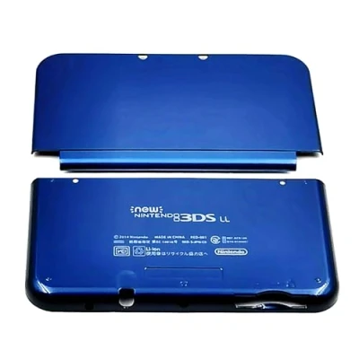 Bild av DIY för New3DSLL extra höljesfodral blå färgskal A/E ansikte 2 st ersättning, New3DS nya 3DS XL LL 3DSXL 3DSLL New3DSXL konsoler, Japan Edition övre/nedre frontplatta skyddsplattor set