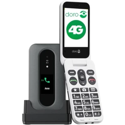 Bild av Doro Leva L31 Olåst mobiltelefon för seniorer Extern skärm samtalsidentifiering Kraftfullt HD ljud Kamera Hjälpknapp med GPS Vikbar mobil utan internet