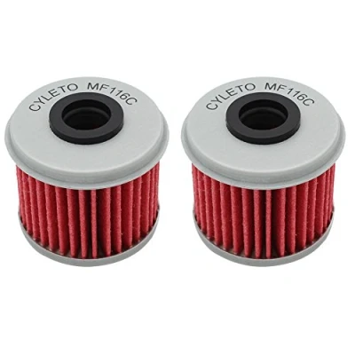 Bild av Cyleto oljefilter för Honda CRF450R CRF450 R CRF 450R 2002 2016/CRF450X 450 X 2005 2006 2007 2008 2009 2012 2013 2014 2015 2016 2pcs Röd