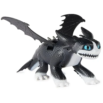 Bild av Dragons DreamWorks Interactive Fire and Flight Thunder figur (tyska: åsk) med ljus och ljudeffekter, 30,4 cm stor, barnleksak från 4 år