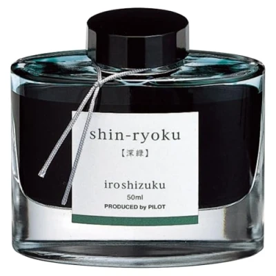 Bild av Pilot Iroshizuku reservoarpenna bläck 50 ml flaska Shin ryoku djupgrön
