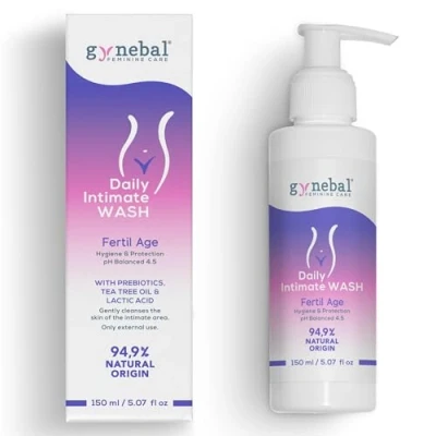 Bild av GYNEBAL intimtvål för unga kvinnor Med PH 4,5 Renar återfuktar och lugnar tea tree oil + prebiotisk mjölksyra glycerin Gel daglig intimvård 150 ml