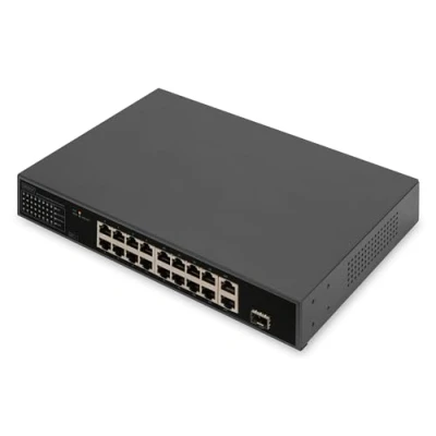 Bild av DIGITUS DN 95355 16 Port 10/100 Mbps PoE Switch x10/100Mbps RJ45 Ports.1x GE 1x SFP