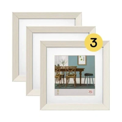 Bild av Walther design EF220W3 Fiorito bildram, vit, 20 x cm, 3 pack, träram med passe partout