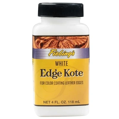 Bild av Fiebing&#039;s Edge Kote 4 Fl Oz vit för att färga läderkanter på handväskor, väskor, skor, hölster, plånböcker osv