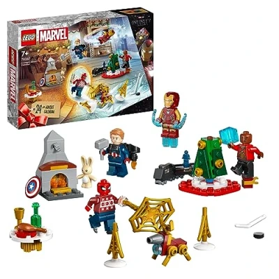 Bild av LEGO 76267 Marvel Avengers adventskalender Byggleksak med 24 Julklappar, Räkna Ner Till Julafton Superhjältar, Byggset Minifigurer Inklusive Spider Man &amp; Iron Man, Presentidé, från 7 år
