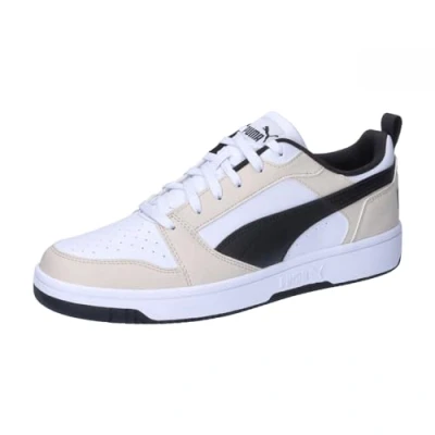 Bild av Puma Rebound V6 Unisex Sneakers, Storlek: 38, Alpine snow/navy/white Förstklassig skinnimitation