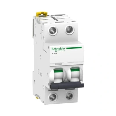 Bild av Schneider Electric A9F74220 IC60N Strömbrytare, Akti9, 2P, 20A, Böjning C, 50/60 hz, Vit