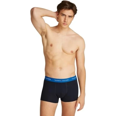 Bild av Tommy Hilfiger Trunk 7 PACK Underkläder, Storlek: Small, White/vib indigo/dark mag/des sky