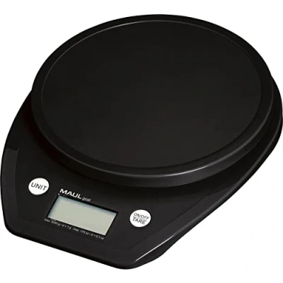 Bild av MAUL 1646090, Elektronisk köksvåg, 5 kg, 1 g, Svart, Plast, Rund