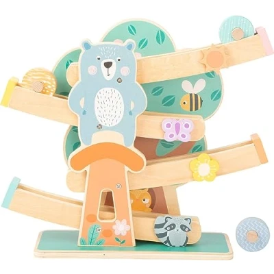 Bild av Small Foot kulbana pastell av trä, med djur och blommotiv i ljusa färger, 3 hjul, från 18 månader 11473, flerfärgad
