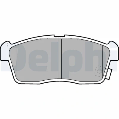 Bild av DELPHI LP2219 Jeu de plaquettes frein avec indicateur d&#039;usure tôle anti bruit sans accessoires NISSAN: Pixo, SUZUKI: Alto VII