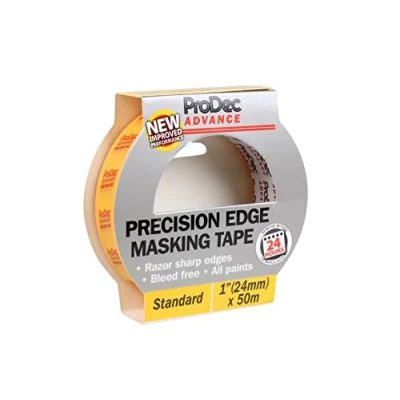 Bild av ProDec atmt001 25 mm Advance Edge precisionstejp crepe täckband gul