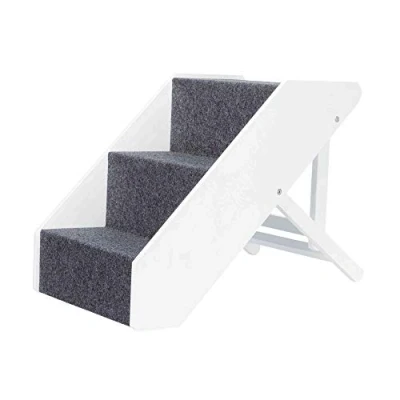 Bild av Trixie Stairs height adjustable MDF 40 x 67 cm white