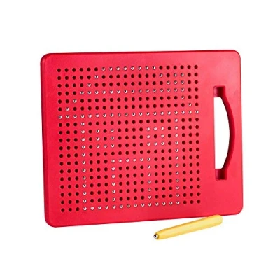 Bild av Playmags Magna Teckningsbräda Fun Design &amp; Draw Travel Tablet W / 380 Inbyggda magnetbollar, Matchande Stylus Pen Easy Carry Handle; Ren, Kreativ Stam Utbildning för småbarn Ålder 3+