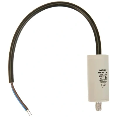 Bild av Startkondensator motorkondensator 3,5 µF 450 V 25 x 53 mm kabel M8; Miflex 3,5uF
