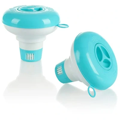 Bild av COM FOUR® 2x doseringsflottor för poolen kemisk dispenser klor eller bromtabletter doserad dosering av pooltillsatser (2 x 12,7 cm)