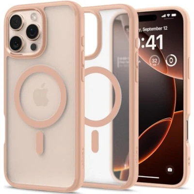Bild av Spigen Ultra Hybrid TPU Back Cover Rosa/Transparent Magnetisk Apple iPhone 16 Pro Max