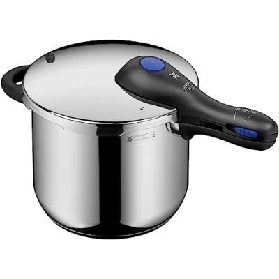Bild av WMF Perfect Plus snabbkokare Ø 22 cm diameter på 6 liter och medium, med flamskydd, Cromargan rostfritt stål för induktion