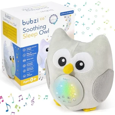 Bild av Baby Soother Cry Aktiverad Sensor Bebisleksak Uggla ljudsmaskin för vitt brus, Småbarn sömnhjälp nattlampa, Unika flickgåvor och pojkpresenter, Babyshowerpresenter, bärbar bebislugnare, ny bebispresent, könsneutral