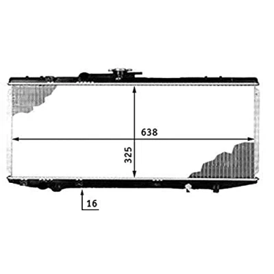 Bild av MAHLE ORIGINAL CR 536 000S radiateur du moteur pour véhicules avec/sans climat. 325 638 16 Grille de soudée TOYOTA: Starlet IV 3/5 portes