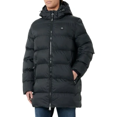Bild av GANT Active Cloud MID Length Vinterkappa /rock, Storlek: 3XL, Black