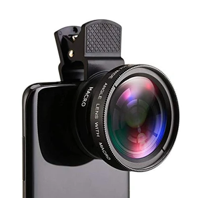 Bild av Akls Mobiltelefon lins 0,45 X vidvinkellins och 12,5 makro HD Clip on kameralins universal för iPhone Samsung de flesta Android smartphone