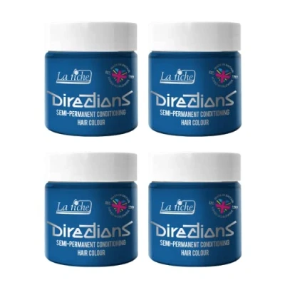 Bild av La Riche Directions halvpermanent hårfärg 100 ml burk 4 pack (Lagoon Blue)
