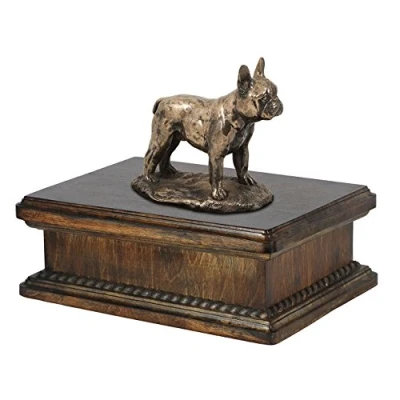 Bild av Fransk bulldog urna för hundaska, klassisk med statyett, elegant hund av Art Dog