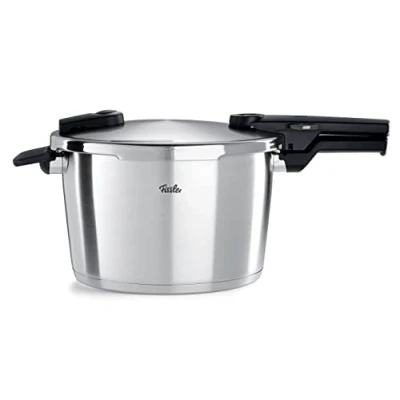 Bild av Fissler Vitaquick Premium/tryckkokare (8 L, Ø 26 cm) tryckkokare i rostfritt stål, 2 matlagningssteg, tillverkad Tyskland induktion