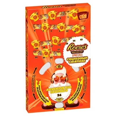 Bild av Reese&#039;s Adventskalender med miniatyrformar fyllda bitar, nedräkning fram till jul, 249 g