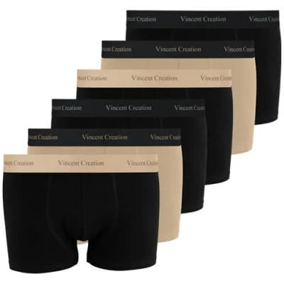 Bild av Vincent Creation 6 pack boxershorts, kalsonger, retroshorts för män, Sts mix pack, XL