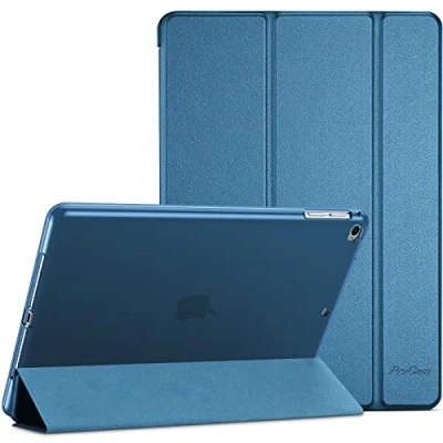 Bild av ProCase Smart fodral för iPad 9.7/iPad 6:e/5:e gen, Air 2/iPad 1 (modell: A1893 A1954 A1822 A1823 A1566 A1567 A1474 A1475 A1476) smalt mjukt TPU foliofodral med genomskinlig baksida