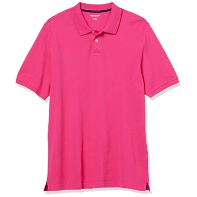 Bild av Amazon Essentials Men&#039;s Pikétröja i bomull med normal passform (finns Big &amp; Tall), Varmrosa, XL