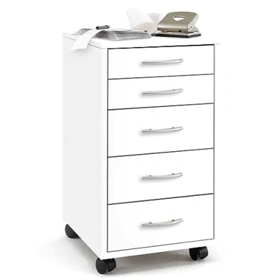 Bild av FMD furniture 336 001E, sidobehållare i utförande, vitt, mått ca 33 x 63,5 38 cm (BHT), melaminharts belagd spånskiva
