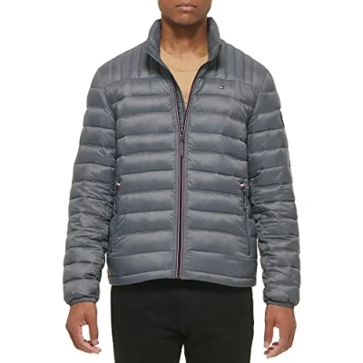 Bild av Tommy Hilfiger herr Ultra Loft packbar pufferjacka ner alternativ rock, Träkol, 3XL